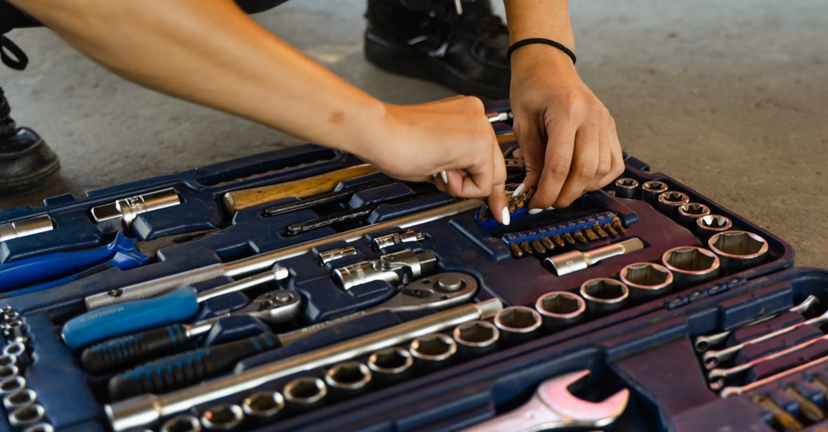 technician toolbox house entrance — Rockville Centre Locksmith